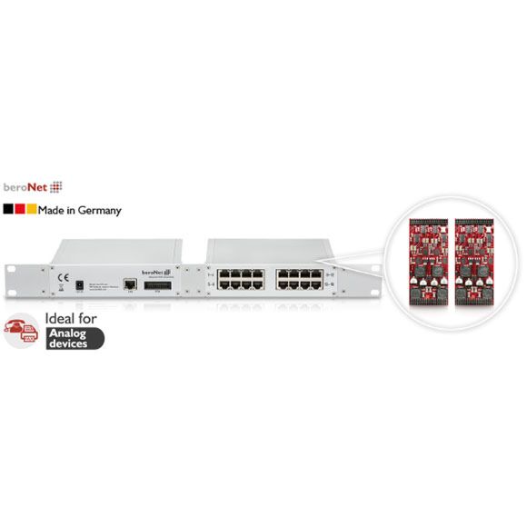 16 FXS Gateway, incl. BreakOut Box and 4x patch cable, 16 Voice & Fax channels