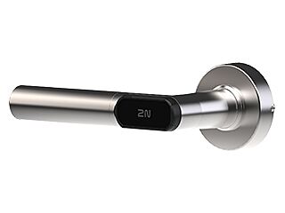 2N Fortis electronic door handle for doors with DR 2 + 3 (LEFT), DESFire and BLE, single-sided RFID, L-shaped door handle, incl. battery, indoor use. The mechanical door handle for the other side and the spindle must be ordered separately.