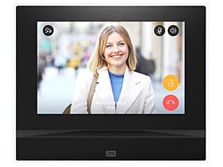 [91378611] 2N, Indoor View, black indoor unit, WiFi, 7 inch HD tempered glass touchscreen, luxurious design, only in-wall (use backbox 10600170) or as table model (use bracket 10600319) 12 VDC.