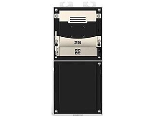 2N, Access Unit QR code reader and controller based on TCP/IP, can be used in networks with IP (video) intercoms or as stand-alone, PoE/12 VDC.