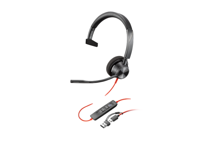 POLY BLACKWIRE 3310 MONO -M TEAMS USB-C HS +USB-C/A